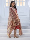 Red Colour Rayon Print With Thread Work Kurti With Pant Dupatta Aaradhna 2028 Wholesale Price In Surat